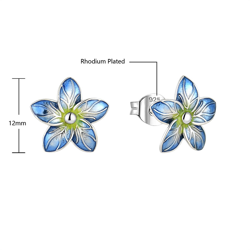 图片 S925 Silver Necklace Earrings Rings Dropped Petal Jewelry